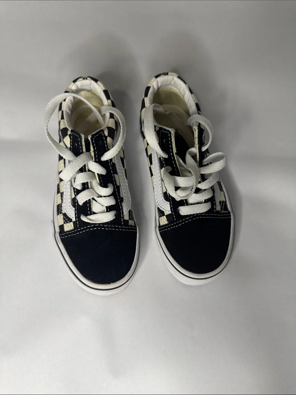 Vans Kids Black & Cream Checkerboard Low-Top Sneakers
